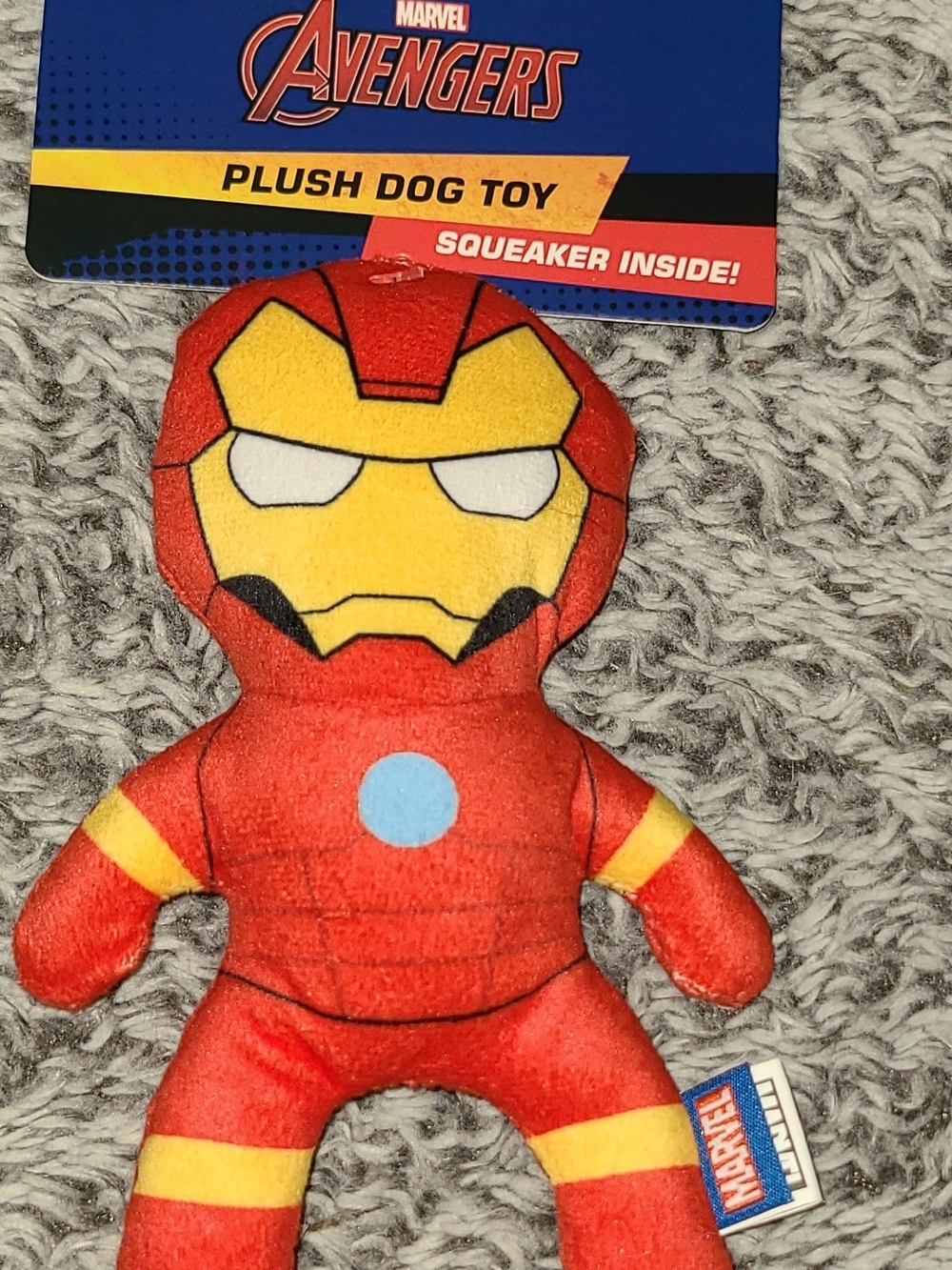 Marvel Iron Man Red and Yellow Plush Dog Toy